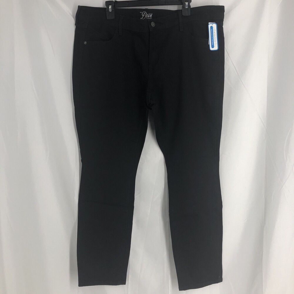 Old Navy The Diva Skinny Black Stretch Flex Denim Jeans 18 Reg NWT